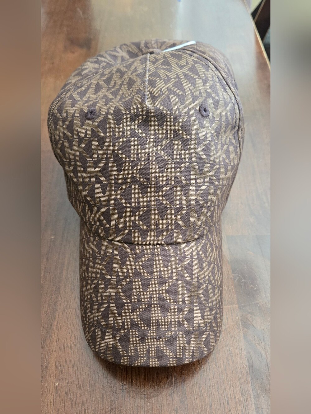 Michael Kors Dark Brown Monogram Baseball Cap
